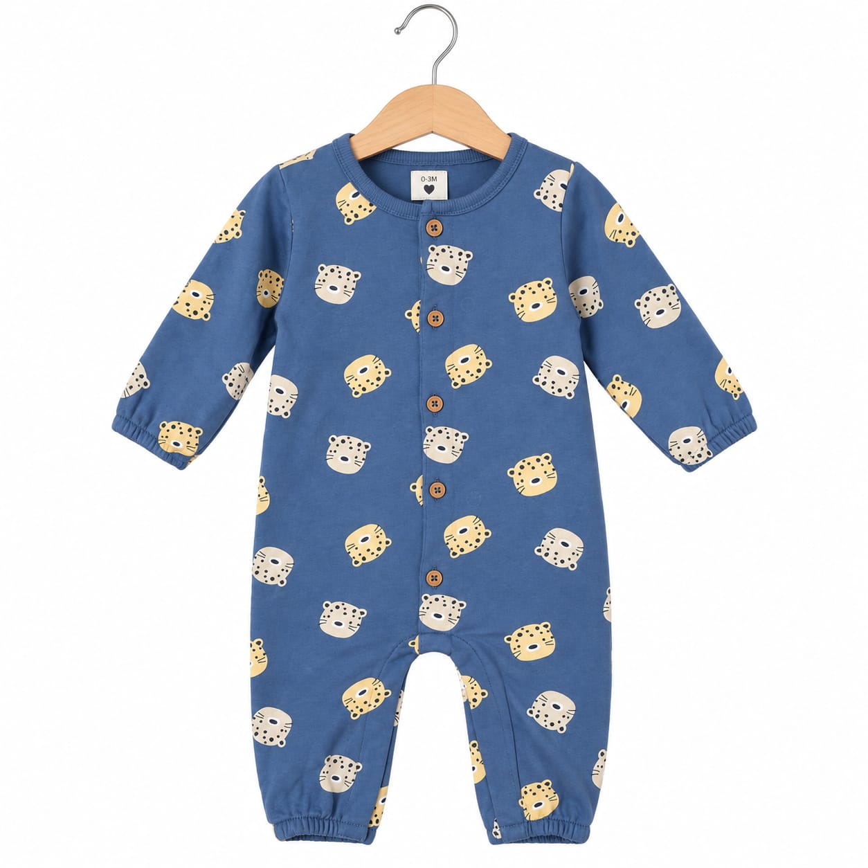 Leopard Print Full Sleeve  Romper / Sleepsuit